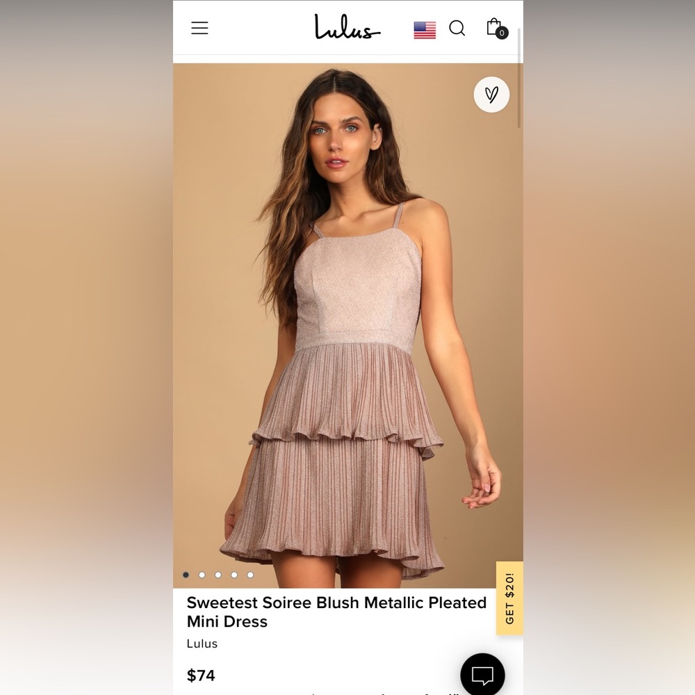 BRAND NEW LULUS BLUSH PINK DRESS
